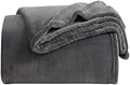 KMUSET Fleece Blanket King Size Dark Grey Lightweight Super Soft Cozy
