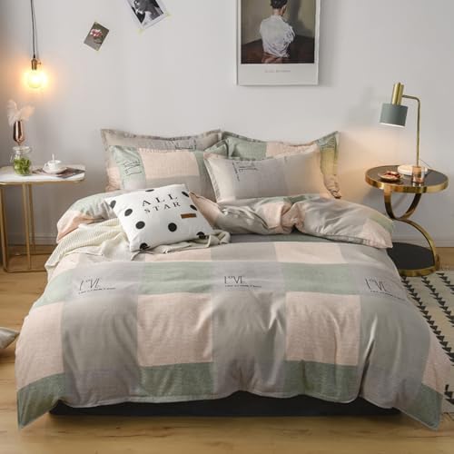 Brushed Bedding Duvet Cover Set, Soft Cotton Floral Bedding Set