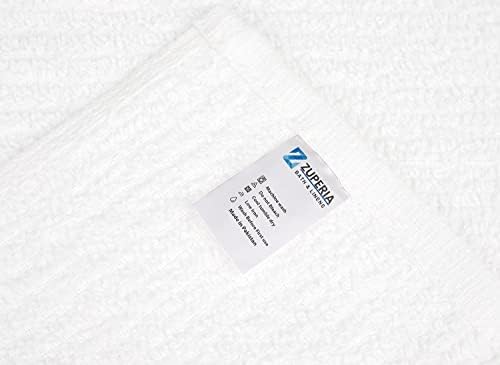 ZUPERIA Bar Mop Kitchen Towels - Pack of 12 (16"x19”) 100% Ring Spun