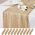 10 Pack Beige Table Runner 17 x 108inch Cheesecloth Table Runner