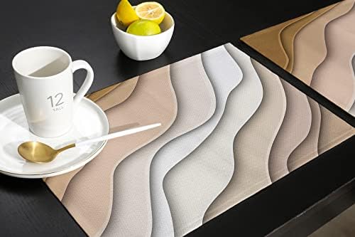 Geometric Abstract Placemats Set of 4, Table Mat for Dining Kitchen