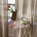 Taupe Light Filtering Curtains 96 Inch Long for Dining Room Bedroom
