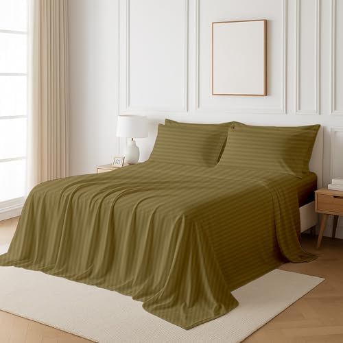 NON Sticky cotton Premium 6 Piece Egyptian Cotton Fitted Full Sheet