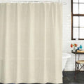 Long Shower Curtains 72" x 84", Beige Washable Shower Curtain for