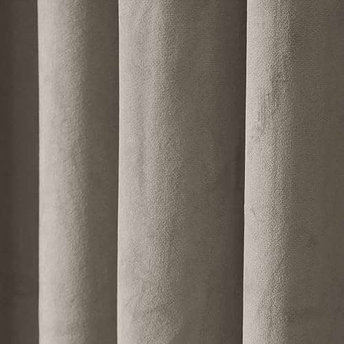 Drapifytex Solid Color Bedroom Velvet Extra Long 120 Inch Curtains