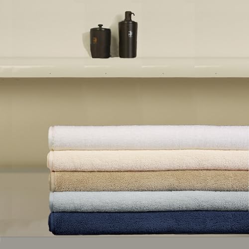 Bathroom Rug Runner 20" x 60", 100% Cotton Terry Bath Rugs: Dove Grey