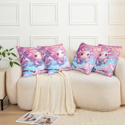 Axolotl Pillowcase Animals Pillow Covers 22 x 22-Inch Set of 2 Women