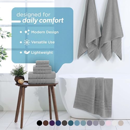Martex Ultimate Performance 6-Piece Towel Set, Monument Gray