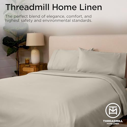 Threadmill 1200 Thread Count Supima Cotton Full Sheet Set, Sateen