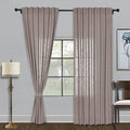 Fcosie Back Tab and Rod Pocket Linen Curtains 84 in Length Room