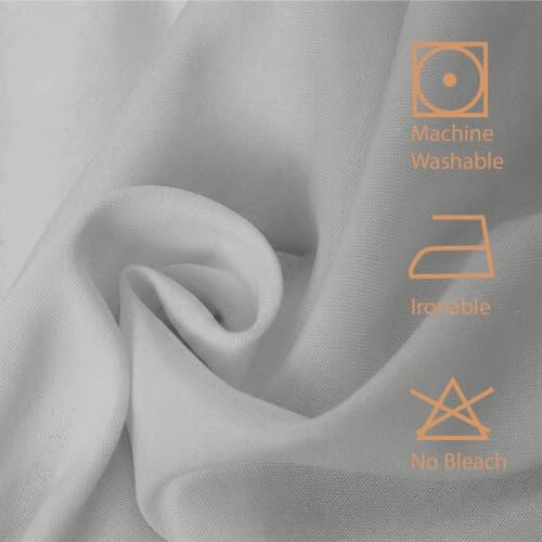 Square Tablecloth Covers, 70" × 70" Inch, Silver Gray