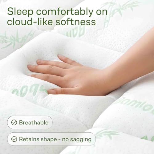 Hanare Bamboo Mattress Topper, Cooling Breathable Viscose from Bamboo