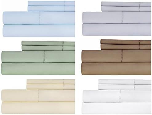 Cotton Bed Sheets Set - Hemstitch Bedsheet 500 Thread Count 100%