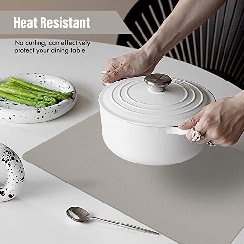 Placemats Set of 4, Faux Leather Place Mats Heat Stain Scratch