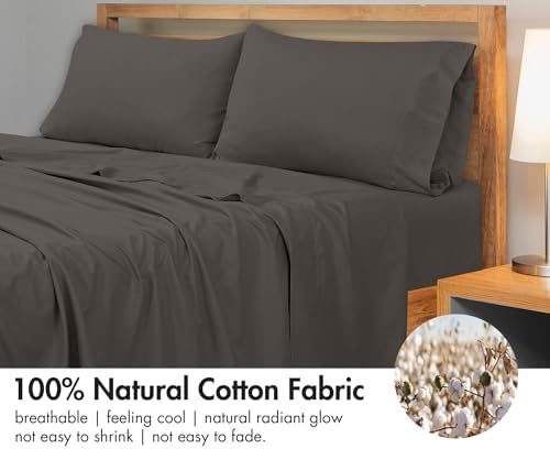 Royale Linens 300 Thread Count 100% Cotton King Flat Sheet - Super