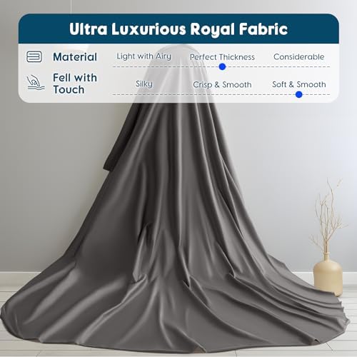 SONORO KATE 800 Series 100% Egyptian Cotton King Sheet Set,Sateen