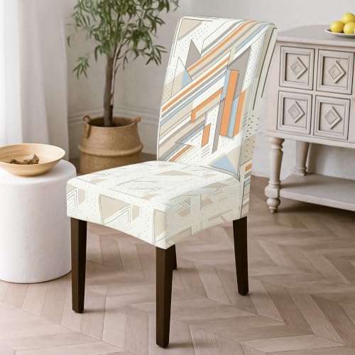 Geometric Chair Covers for Dining Chairs, Modern Contemporary Lines