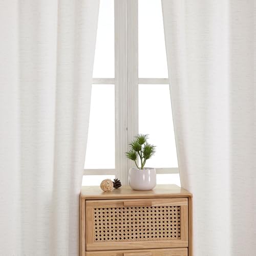 Chyhomenyc Bennet Linen Curtains 72 Inch Length 2 Panels Set, Burlap