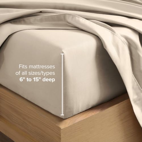 Bare Home Full Sheet Set - 1800 Ultra-Soft (Full, Sand)