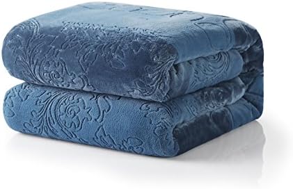 Tache Sherpa Throw Blanket for Couch Gray Elegant Embossed Super Soft