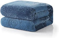 Tache Sherpa Throw Blanket for Couch Gray Elegant Embossed Super Soft