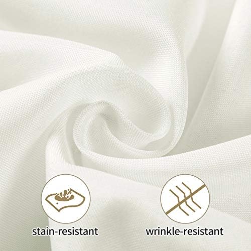 Ascoza 2pack 60x102 Inch Ivory Rectangular Tablecloth 6 Feet Table