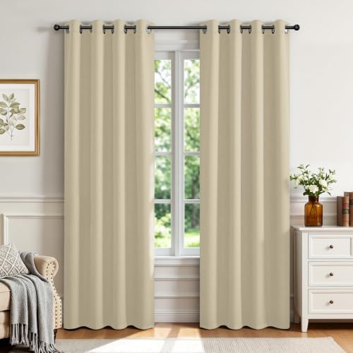 Joydeco Blackout Curtains 72 Inch Length 2 Panels Set, Thermal