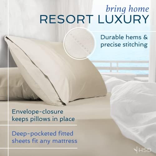 Hotel Sheets Direct 3 Piece Bed Sheet Set Twin XL Size, 100% Viscose