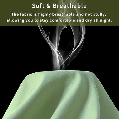 King Size Zipper Pillow Cases Set of 2,Light Sage Green,20x36 Inches