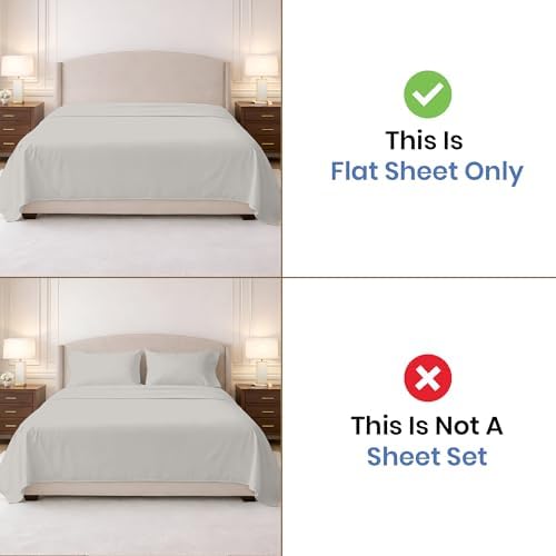 Kotton Culture 100% Egyptian Cotton 1 Pc Flat Sheet - 600 Thread