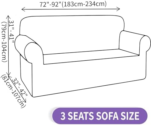 ZNSAYOTX Super Stretch Couch Cover (72"-92") Universal Sofa Covers