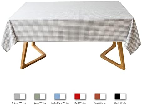 maxmill Square Checkered Tablecloth Water Resistance Antiwrinkle