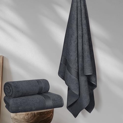 Belizzi Home Cotton 2 Pack Oversized Bath Towel Set 28x55 inches