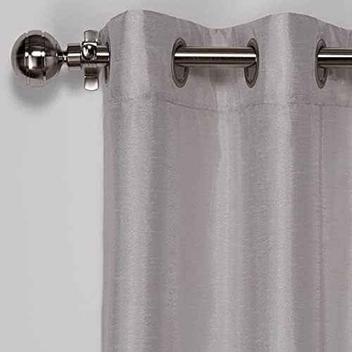 EXCLUSIVE HOME Chateau Striped Faux Silk Grommet Top Curtain Panel