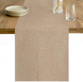 Beige Table Runners 108 Inches Long, Farmhouse Solid Textured Rustic