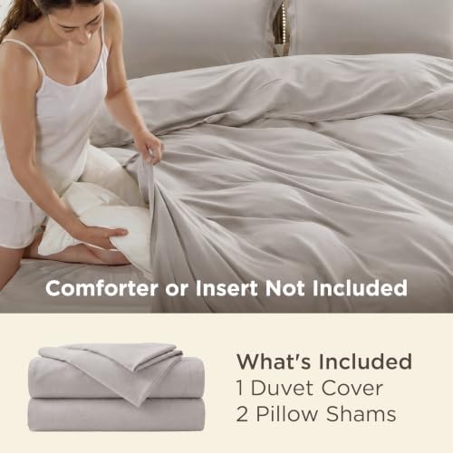 Bedsure Duvet Cover King Size, Soft Double Brushed Bedding Set, 3Pcs