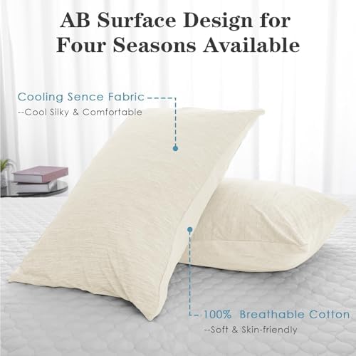 CHOSHOME Cooling Pillow Cases Zipper Pillow Covers Q-Max > 0.45
