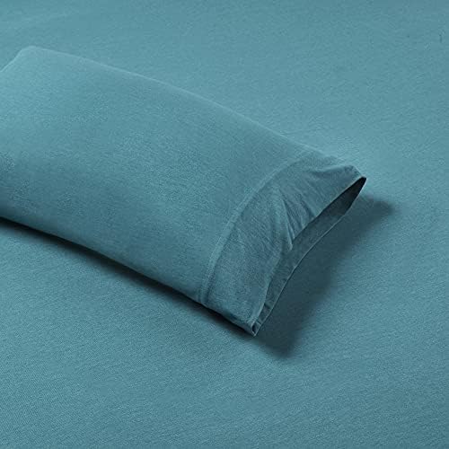 Intelligent Design Cotton Blend Jersey Knit Sheet Set King Size, Teal