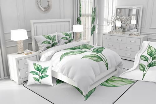 jejeloiu Kids Tropical Leaves Cushion Case Leaf Pattern Throw Pillow