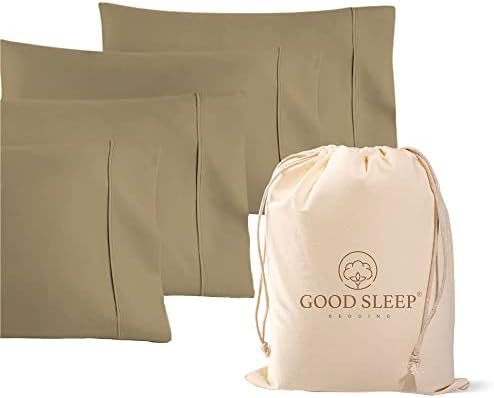 1000 TC Standard Pillowcases Set of 4 100% Egyptian Cotton Pillow