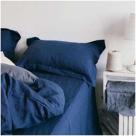 UOIO 100% Linen Duvet Cover with Button Closure Soft Breathable Quilt