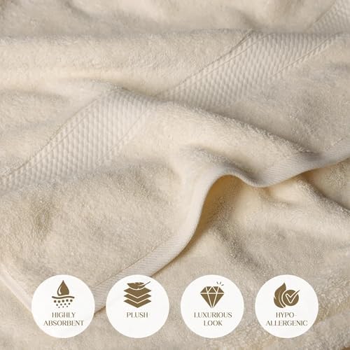 Luxury Heavyweight Egyptian Cotton Towels, Towel Set for Bathroom