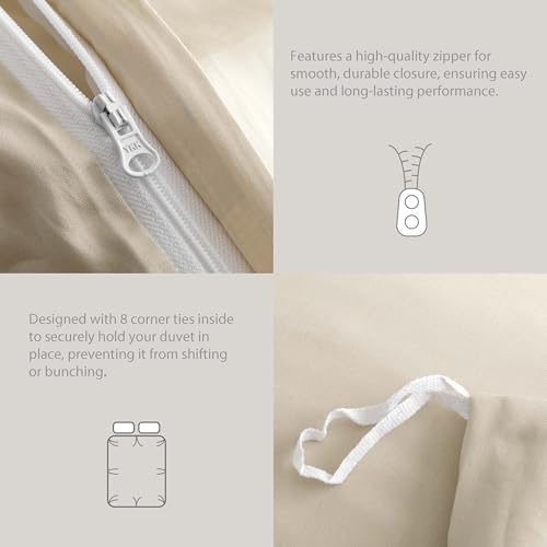HeimenAogo Egyptian Cotton Duvet Cover Twin/Twin XL Sateen Weave