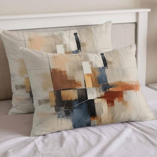 Minimalist Fine Abstract Lines Queen Duvet Cover Set - 4 Pcs Comforter