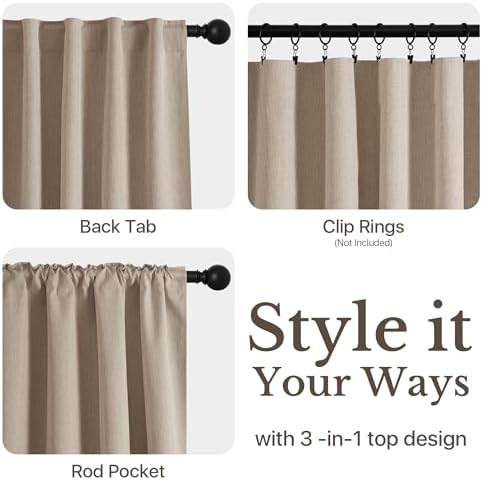 NICETOWN Scratch-Proof 100% Blackout Curtains for Tenant/Nightshift