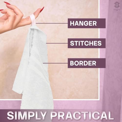 CORE 4-Piece Cotton Hand Towels for Bathroom and Kitchen | Value Pack