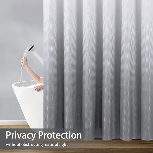 Naturoom Shower Curtain 72 inches Long 6FT for Bathroom 1 Panel Grey