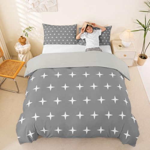 Manfei Starlight Kids Bedding Set King Size,Geometric Duvet Cover