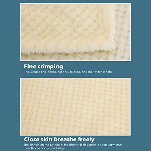 Cozy Super Soft Throw Blankets for Bed, 80x60 Inch Extra Large Solid