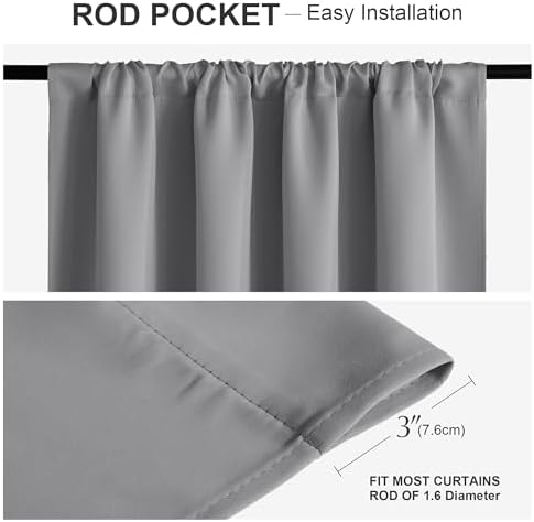 PONY DANCE Bedroom Blackout Curtains - Window Covering Set Home